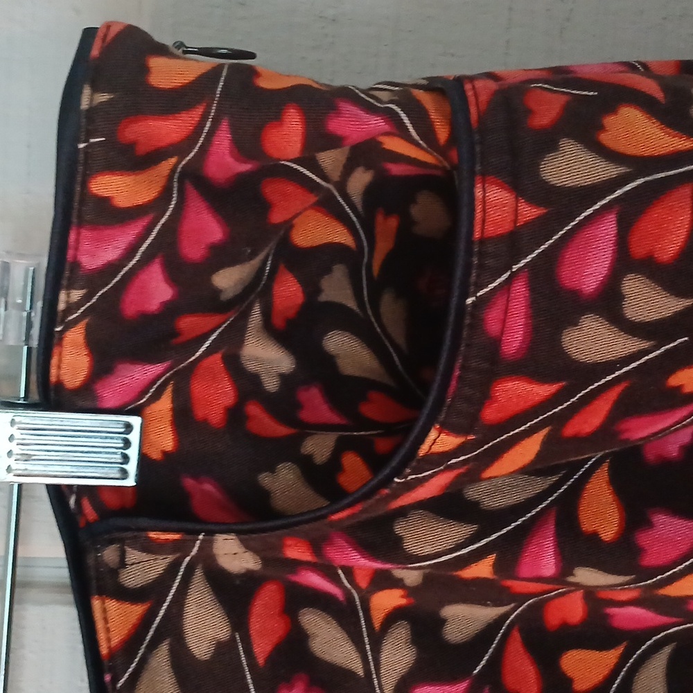 Talbots Leaf Heart Print Chocolate Brown Casual Skirt With Pockets Size 18 - Picture 6 of 10